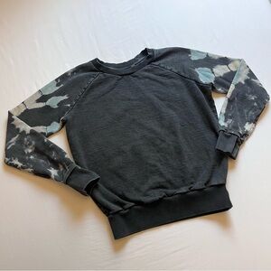 JUNGMAVEN dark grey black tie dye organic cotton hemp crew pullover sweater